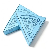 Boîte à pizza personnalisée en promotion, emballage de pizza de haute qualité, boîte en papier, encre à base de soja, emballage à emporter, boîte à pizza triangulaire