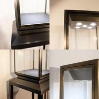 Escaparate de cristal con luz LED de gama alta, cerradura de vitrina de joyería, tamaño personalizable para centros comerciales de lujo, tiendas minoristas de joyería
