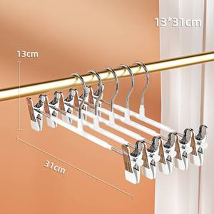 Lavinia Heavy-Duty Metall Hotel Hose Kleiderbügel Platzsparende rutsch feste Clips Buntes Design für Kleider schrank Bekleidungs geschäft Badezimmer - Product Image 2