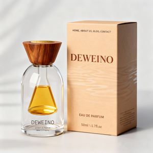 Flacone di Profumo Unico da 30ML Rotondo, Design da 50ML, Bottiglia di Vetro per Profumo da 100ML con Tappo in Legno - Product Image 2