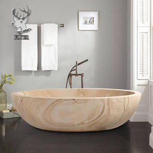 Bañera de piedra natural barata tallada a mano bañera de granito de piedra sólida independiente para la venta - Product Image 6