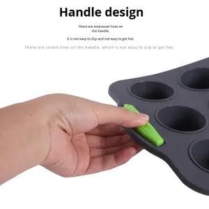 Одноразовая силиконовая форма Hongyu с 1 ячейкой – универсальная форма для выпечки кексов, маффинов, желе и пудингов, гибкая, антипригарная, удобная в использовании - Product Image 3