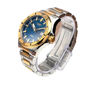 Montre en acier inoxydable avec bracelet en or pour hommes Calendrier Afficher la montre Blue Dial sports <span class=keywords><strong>steeldive</strong></span> watch - Product Image 2