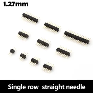 1.27 Mm Toonhoogte Enkele Rij Dubbele Rij Verticale Gebogen 2x15pin Socket Pin Header Pin Header Connector