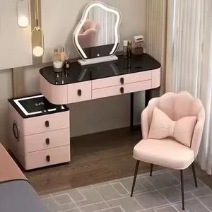 <span class=keywords><strong>Coiffeuse</strong></span> Intelligente de Princesse en Gros et <span class=keywords><strong>Pas</strong></span> <span class=keywords><strong>Cher</strong></span>, Multifonction <span class=keywords><strong>avec</strong></span> Recharge sans Fil, Convertible pour Chambre à Coucher et <span class=keywords><strong>Miroir</strong></span> <span class=keywords><strong>LED</strong></span> - Product Image 4