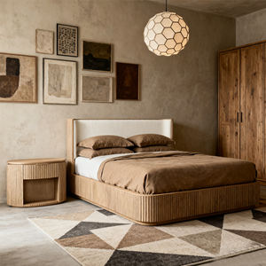 Роскошная пятизвездочная спальня кровать Современная комнатная мебель квартира спальня кровать вилла мебель курорт спальня набор - Product Image 1