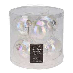 ENSEMBLE DE 6 BOLLES DE VERRE IRRIDESCENTES, DIAM. 8CM - Product Image 1