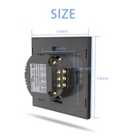 Interrupteur intelligent à écran tactile Hooanke Tuya WIFI avec télécommande, compatible UE/UK
