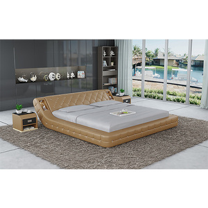 Alta qualità contemporanea a forma di curva con fibbia piena in pelle King Size letto matrimoniale con <span class=keywords><strong>luci</strong></span> a <span class=keywords><strong>Led</strong></span> a pavimento - Product Image 3