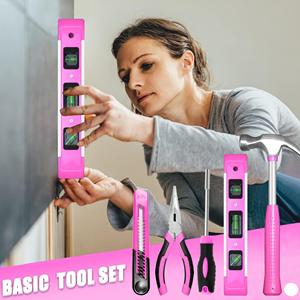 Juego de Herramientas Combinadas de 130 Piezas para Mujer con Caja de Almacenamiento de Plástico para Reparaciones del Hogar y Trabajos de <span class=keywords><strong>Madera</strong></span> - Product Image 4