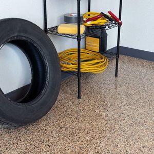 LSY 2:1 100% Solides Époxy Barrière Contre l'Humidité et les Vapeurs (MVB) avec des Flocons <span class=keywords><strong>de</strong></span> Mélange Outback <span class=keywords><strong>de</strong></span> 1/4 po <span class=keywords><strong>pour</strong></span> les Sols en Béton <span class=keywords><strong>de</strong></span> <span class=keywords><strong>Garage</strong></span> - Product Image 5