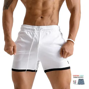 2024 Lightweight Loose Comfy Holiday Drawstring Casual Summer Swim Shorts For Men