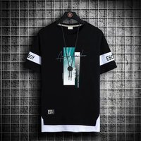Nouveau T-shirt décontracté surdimensionné pour hommes, grande taille, à séchage rapide, respirant, avec motif de lettres de dessin animé, collection été 2026, vente en gros