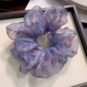 Nuevas llegadas: Coleteros de tela grandes con diseño floral para mujer y niña, accesorios elásticos para el cabello. - Product Image 4