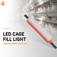 Éclairage LED pour cages à volailles 48V 96V 1.8W avec câble plat, idéal pour les nouveaux projets et les améliorations des systèmes de cages commerciales