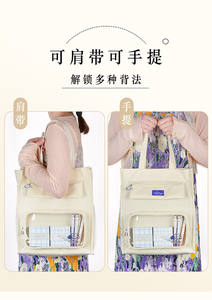 Bolsos de Mano de Lona Portátiles de Gran Capacidad para Estudiantes, Bolsos de Mano para <span class=keywords><strong>Niñas</strong></span>, Perfectos para el Estudio y el Uso Diario - Product Image 3