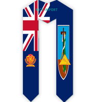 Écharpe de graduation unisexe best-seller Kosrae Flag, fière écharpe de diplômé multiculturelle pour les étudiants en échange international et les diplômés universitaires