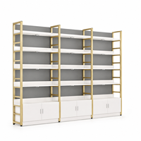 Étagère de supermarché en acier réglable à un seul côté, arrière ouvert, armoire de rangement, dimensions personnalisables, moderne et commerciale