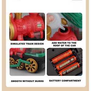 Tren de Juguete Eléctrico Universal con Vapor, Luces Giratorias, Música, Evitación de Obstáculos, Pilas AA No Incluidas, Coche de Juguete de Plástico para Niños - Product Image 4