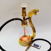 Chicha arabe en or, serpent fumant, provenant de la bouche du cobra, modèle artisanal de chicha