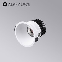 Plafonnier LED encastré rond intelligent Alpha Lighting Dim to Warm 6500K 10W IP54 pour salle de bain