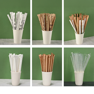 Disposable Big PLA Straws Boba Tea Milk Ideal Biodegradable Straws for <b>Plastic</b> <b>Cups</b> Cold <b>Drinking</b> Party Minimalist Style - Product Image 1