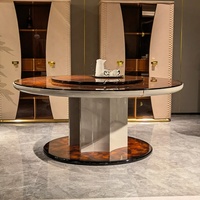 Luxus Top Modern Minimalist Style Runde Marmor Plattenspieler Familien möbel Restaurant