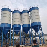 Silo à ciment de 100 tonnes, silo de stockage de ciment portable, filtre vertical de type humide, prix du silo à ciment de 100 tonnes