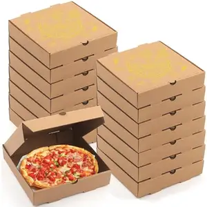 Caixas de embalagem de marca baratas personalizadas 12 polegadas 16 polegadas 18 polegadas papel Kraft material ondulado pizzabox