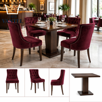 Fournisseur de meubles de restaurant de luxe Vantel, ensemble table et chaises de salle à manger modernes pour usage commercial et hôtelier
