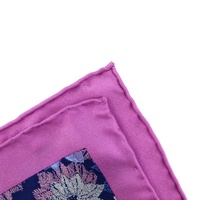 Fournisseur chinois de mouchoirs de poche pour hommes, mode business, impression personnalisée, motif floral, vente en gros, bords roulés à la main