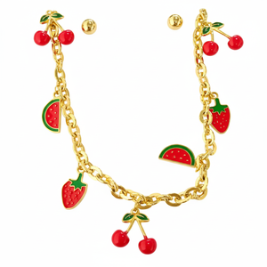 Set di gioielli da donna con motivo trapuntato con zircone e perla placcato in oro 18K per abiti da festa unici per regali - Product Image 2