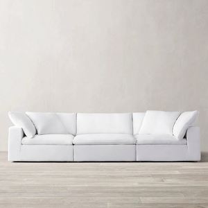 Sofá americano de tela R para sala de estar, color crema, blanco nube, sofá de tres plazas, sofá informal para apartamento, sofá recto personalizable - Product Image 4