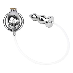 Jaula para Pene de Acero Inoxidable FRRK 304 con Tapón Anal de Metal, Candado de Castidad Masculino, Jaula de Castidad, Juguetes Sexuales para Hombres - Product Image 5