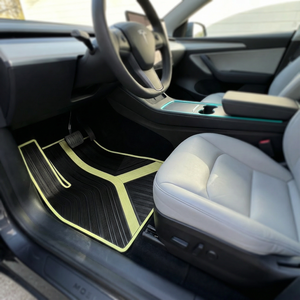 Alfombrillas de Goma para Automóvil, Protector para Todo Clima, Borde Extendido 3D, Alfombrillas para Tesla Model Y 2024, Juego de <span class=keywords><strong>3</strong></span> Alfombrillas Delanteras - Product Image 6