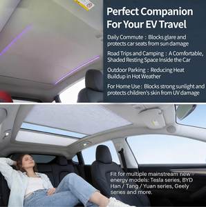 Parasol Bloqueador de Calor para Techo Panorámico <span class=keywords><strong>Tesla</strong></span> Model S 2016-2025, Protección <span class=keywords><strong>Solar</strong></span> con un Solo Toque, Suministro al por Mayor, Sombreado Completo - Product Image 2