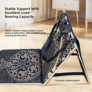 Padded Ethnic Prayer <strong>Rug</strong> with Foldable Back Support Comfortable Janamaz Backpack Mat for Long-time Sitting Ergonomic Muslim <strong>Rug</strong> - Product Image 1