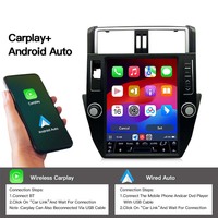 Radio Multimedia para Auto con Android 14 de 12.1'' para Toyota Land Cruiser Prado 150 2010-2013, Reproductor de Video, Navegación GPS, Estéreo, Carplay
