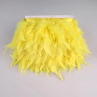 Garnitures en plumes de dinde moelleuses en gros, tissu en dentelle Chandelle teint, pour costumes, robes, artisanat, fêtes, franges évasées en plumes de dinde