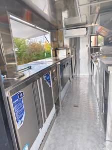 Remorque de restauration rapide pour snacks BBQ, camion de restauration mobile, chariot de vente ambulante, cuisine complète en acier inoxydable, 1000 unités - Product Image 6