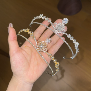 Couronne de Mariage pour Femme, Accessoires Cheveux, Coiffe de Mariée, Bijoux de Cheveux de Fiançailles, Diadèmes en Cristal Scintillants, Diadèmes de Concours, Tiare de Fête - Product Image 2