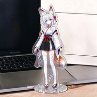 Standee en plastique personnalisé à impression UV, film brillant, forme irrégulière, anime, effet holographique, en acrylique cassé, pour cadeaux