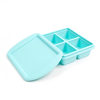 Récipient à 4 trous sans Bpa en silicone de qualité alimentaire pour les purées de fruits et légumes faites maison pour bébés et le plateau de congélation du lait
