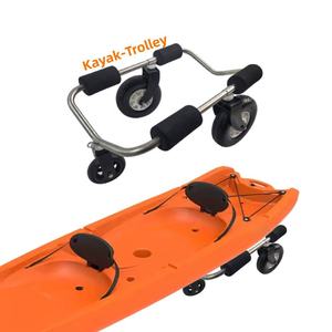 <span class=keywords><strong>Chariot</strong></span> <span class=keywords><strong>kayak</strong></span> universel à cadre en acier inoxydable avec roues réglables pour les plages et l'herbe pour les chariots à main et les chariots - Product Image 1