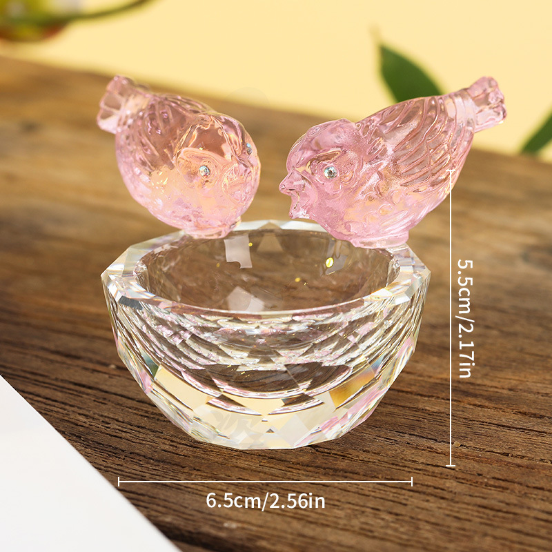 The little bird's nest is pink.