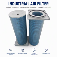 Nouvelle cartouche filtrante à air en polyester plissé cylindrique haute performance industrielle avec une efficacité de 70% pour la collecte de poussière