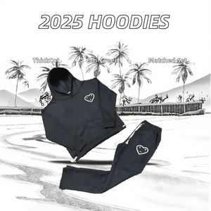 Conjunto Deportivo de Pantalones y Sudadera Extra Grandes de Algodón Grueso, Estilo Hip Hop Urbano, para Parejas, con Estampado, para Invierno, con Capucha, 2025 - Product Image 3