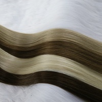 Vente en gros usine de mèches de cheveux russes vierges de luxe, lisses, en vrac, double tirage, douces, extensions de cheveux Remy pour salon