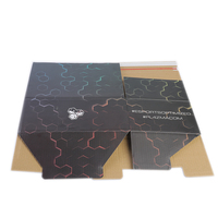 Boîte de papier ondulé auto-scellante avec impression de logo personnalisé boîte aveugle en carton d'expédition en usine avec bande d'étanchéité