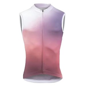Chaleco Deportivo de Ciclismo Personalizado de Alta Calidad, Resistente al Viento, de Secado Rápido, con Estampado, Cierre Completo, Multicolor, Sin Mangas, para Eventos de Ciclismo - Product Image 1